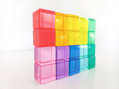 Acrylic Cube Block Set - Rainbow