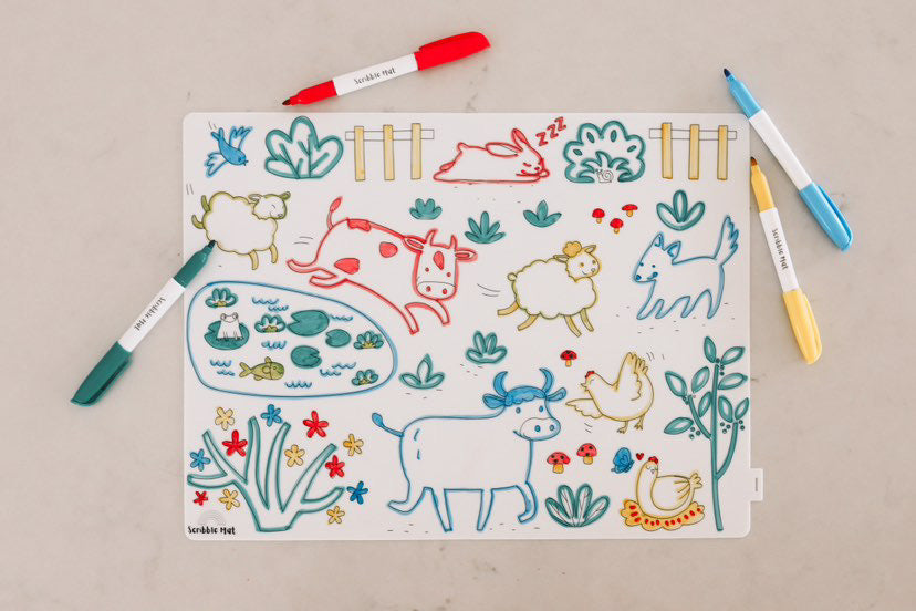 Scribble Mat - On the Farm