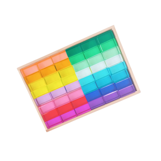 Acrylic Rectangle Block Set - Multicolour