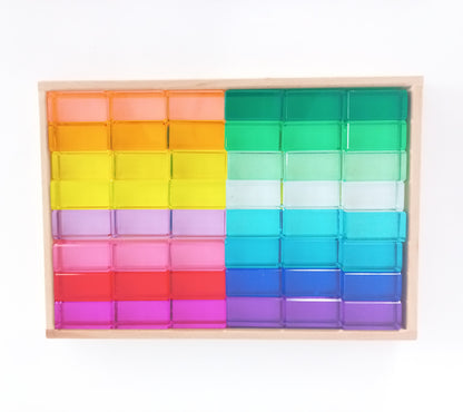Acrylic Rectangle Block Set - Multicolour