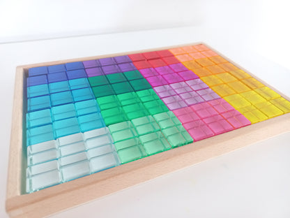Acrylic Cube Block Set - Multicolour